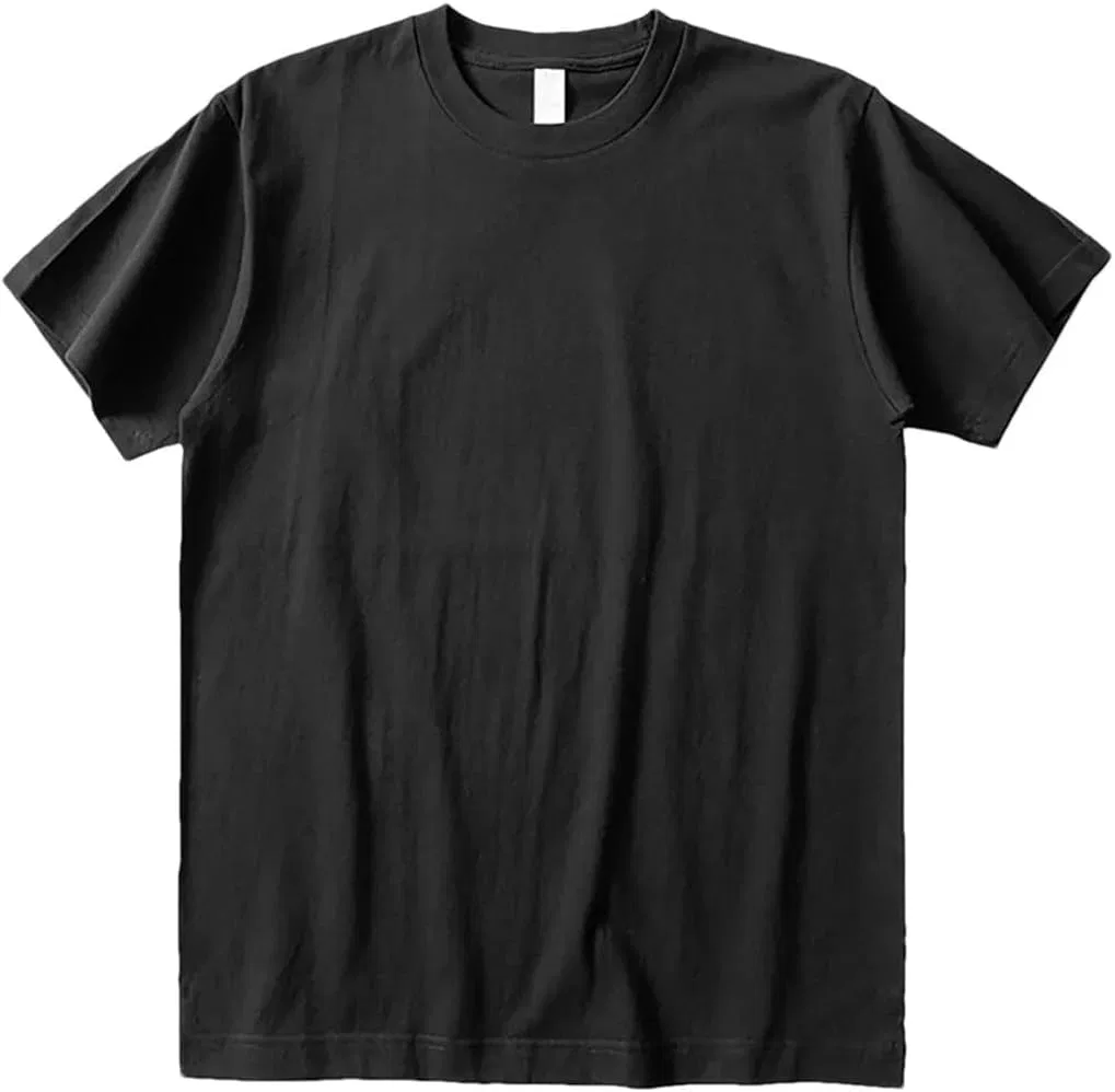 Мужская хлопковая футболка с круглым вырезом Classic, Black
