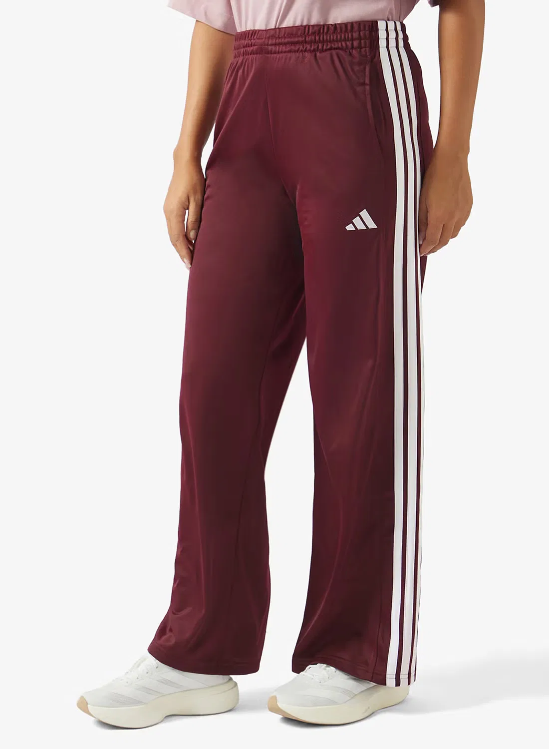 Брюки широкие с высокой посадкой Dayready Adidas, бордовый — фото 2