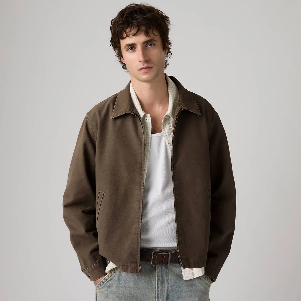 Куртка механика Кастро на молнии Levi's, Maitake Brown - Brown — фото 2