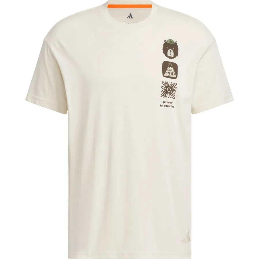 Футболка спортивная с принтом Terrex KE7078 Multi Graphic T-Shirt adidas, Белый — фото 3