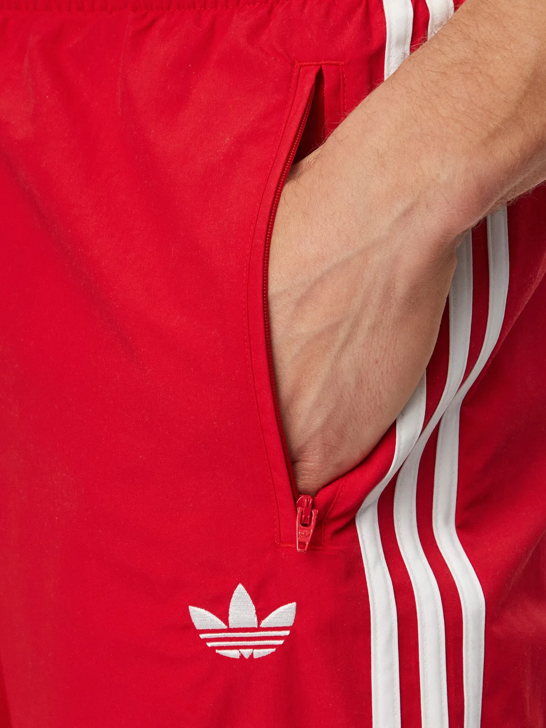 Мужские спортивные штаны стандартного кроя Firebird Woven Adidas, красный — фото 4