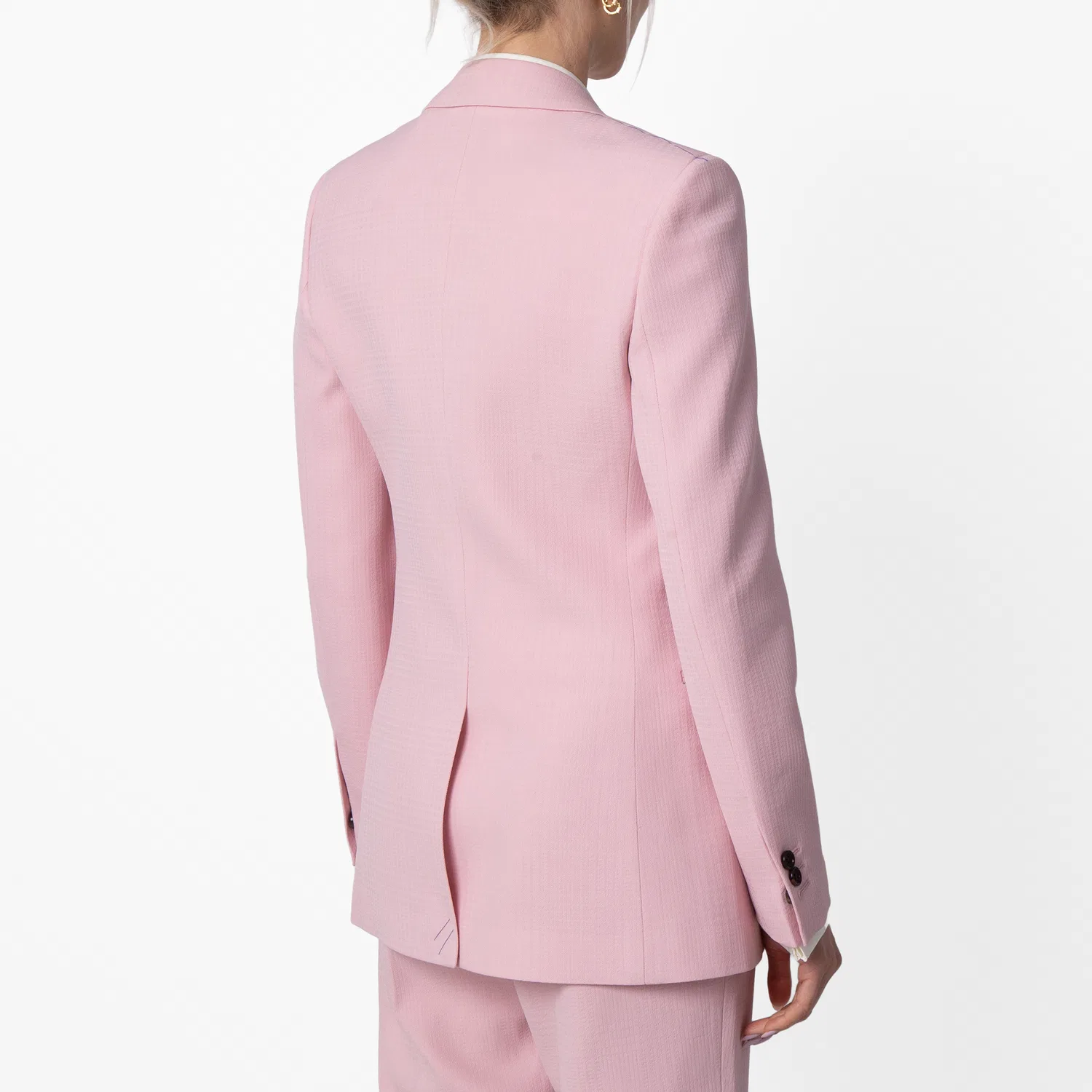 Жакет однобортный шерстяной Single-Breasted Wool Blazer Jacket Burberry, Cameo — фото 4