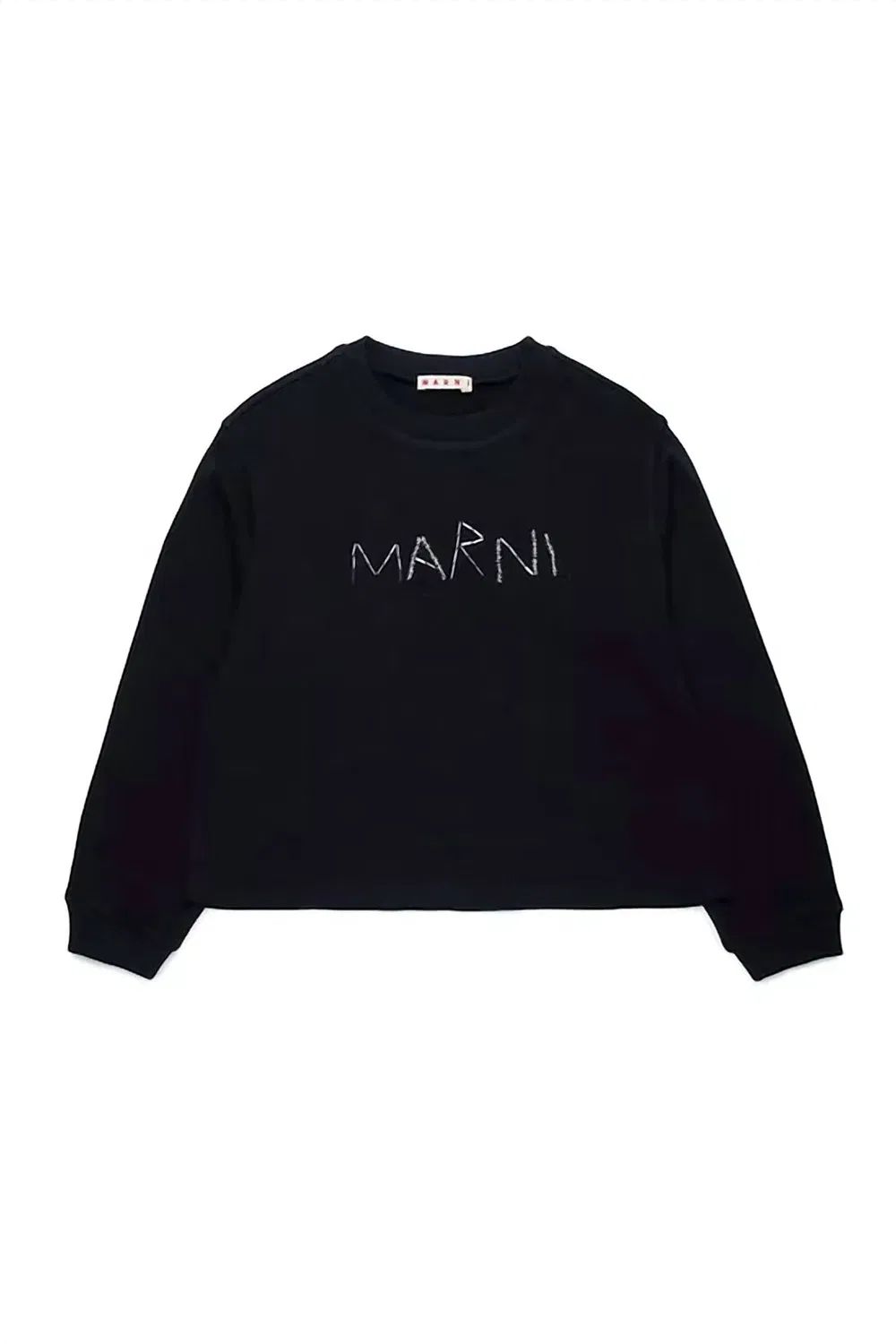 Детский свитшот с логотипом Baguette Logo Marni, черный