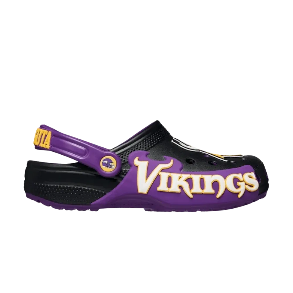 Клоги с принтом Minnesota Vikings Crocs, Purple