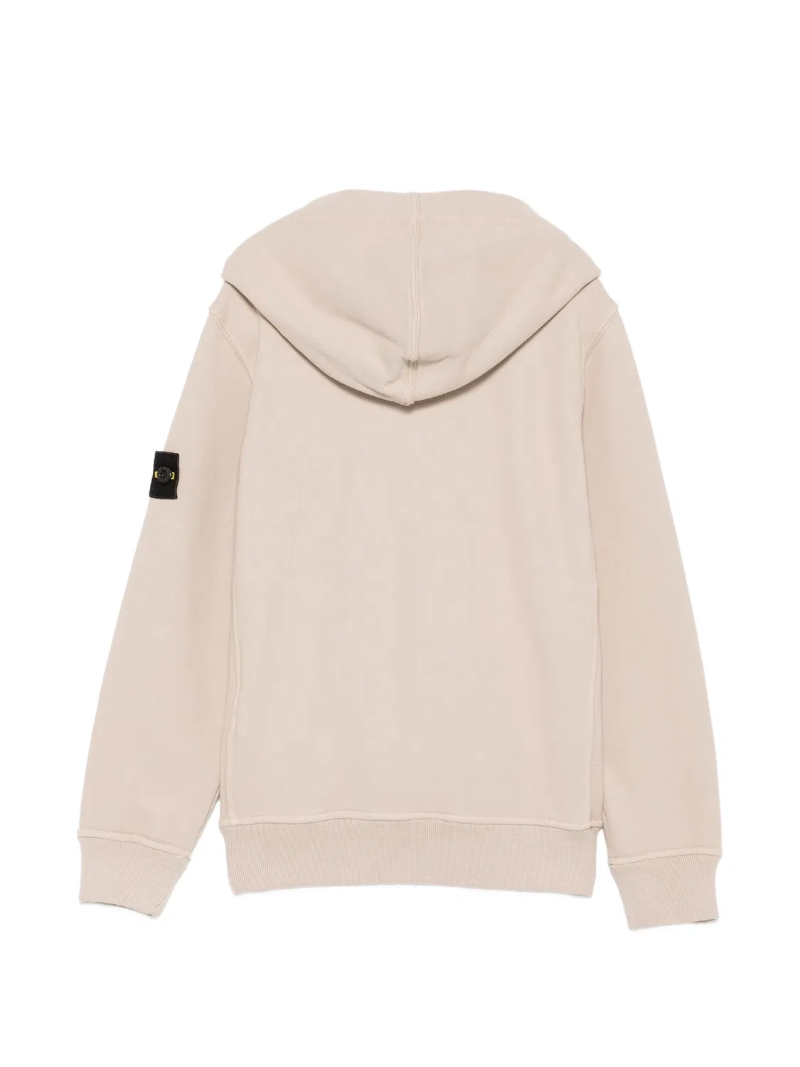 Худи с нашивкой-логотипом Stone Island Junior, нейтральные цвета — фото 2