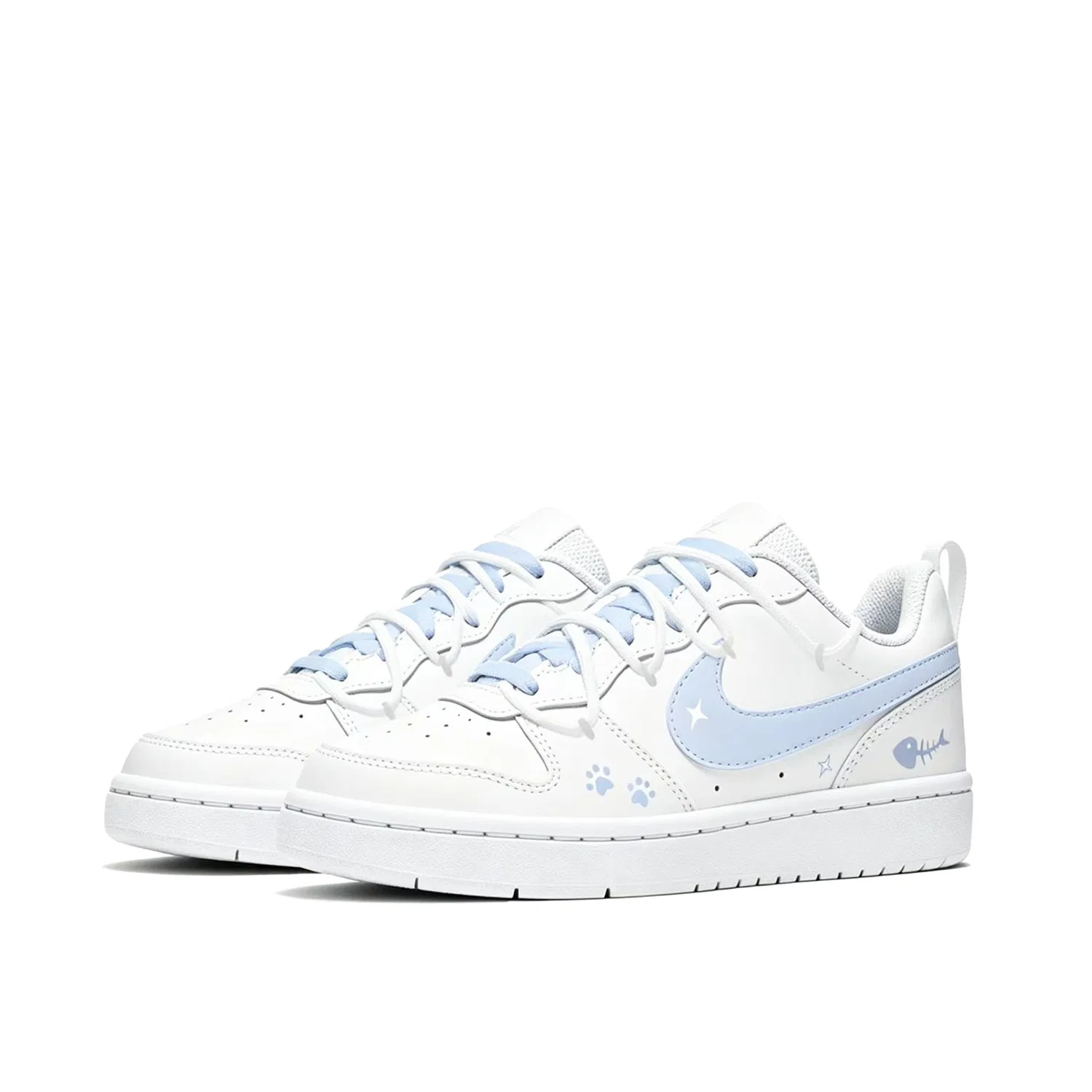 Кроссовки детские Nike Court Borough Low Maris Salt White/Blue — фото 4