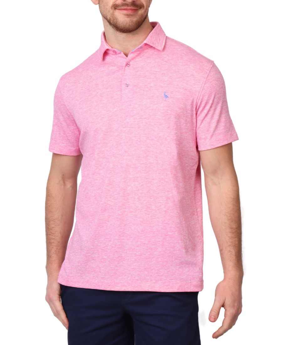 

Мужская сверхмягкая трикотажная рубашка-поло из меланжевого хлопка Tailorbyrd, Pink