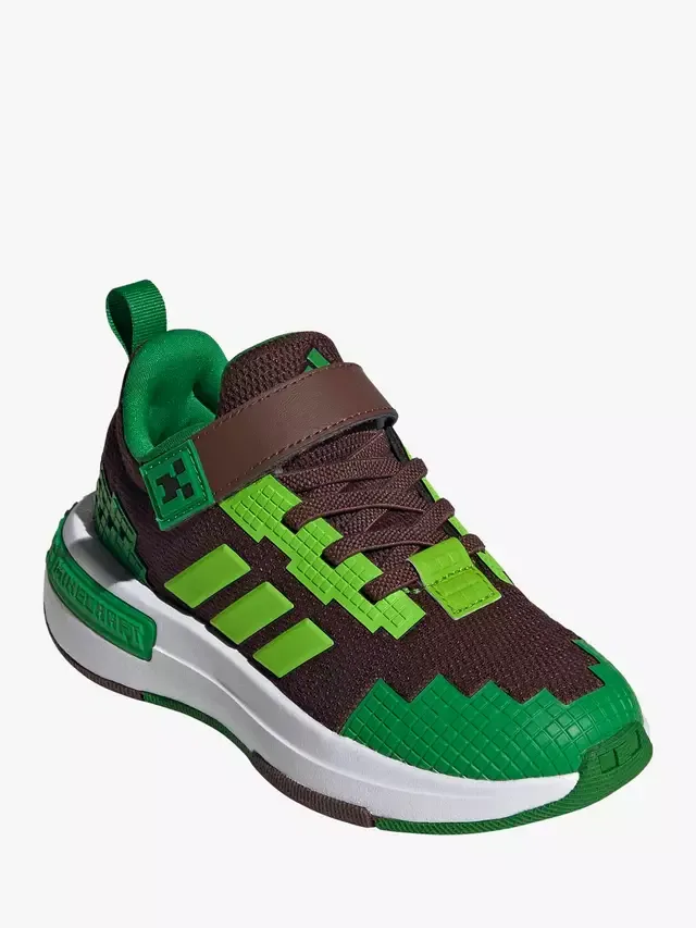 Детские профессиональные кроссовки для Minecraft, коричнево-зеленые adidas — фото 2
