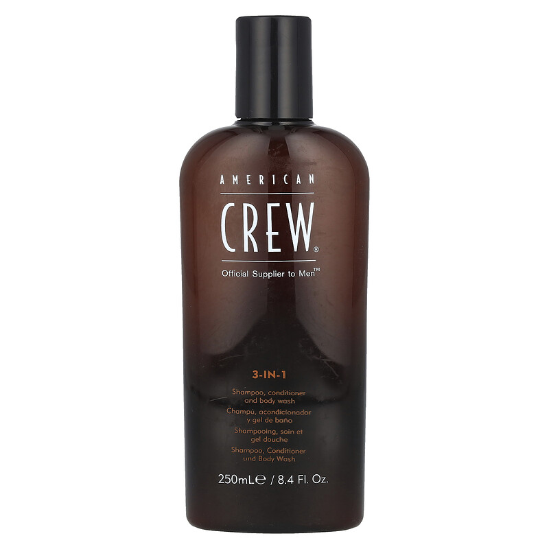 

American Crew, Шампунь 3 в 1, кондиционер и гель для душа, 250 мл (8,4 жидк. унц.)