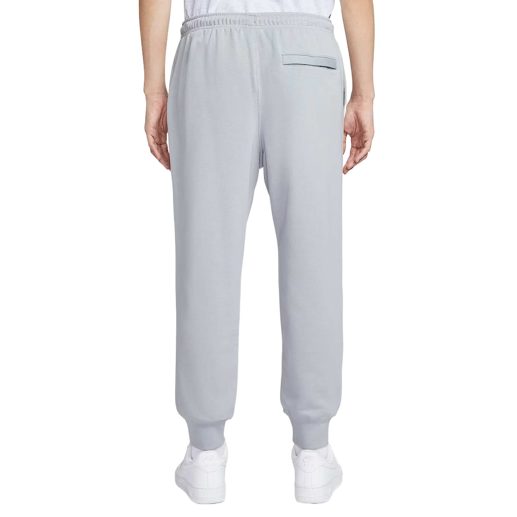 Nike Клубные повседневные брюки мужские Light Smoke Gray/Light Smoke Gray/White с умеренной манжетой — фото 3