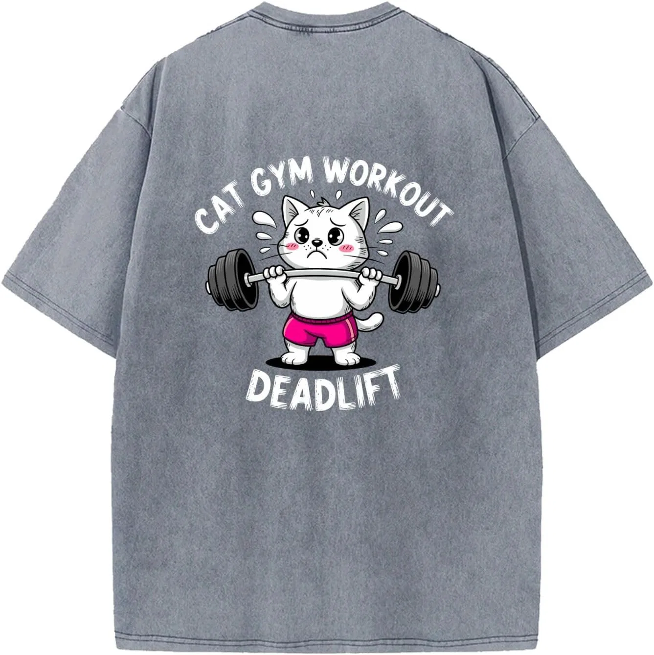 Футболка Cat Gym Workout Deadlift для женщин Generic, светло-серый