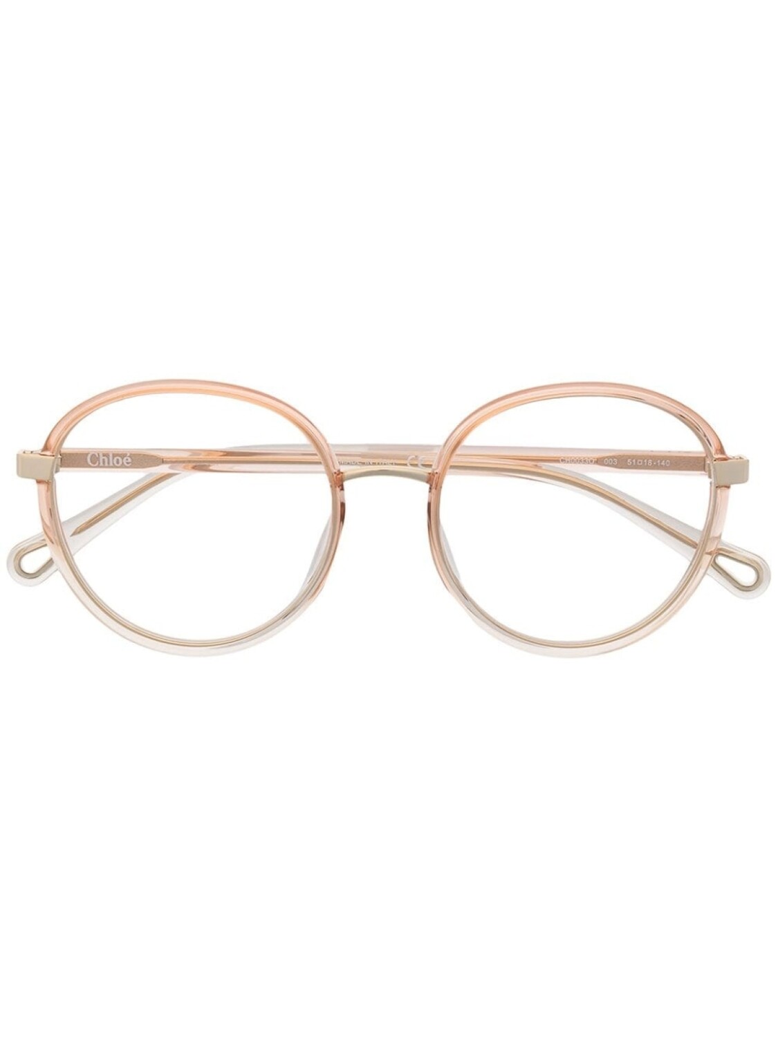 

Chloé Eyewear массивные очки, золотистый