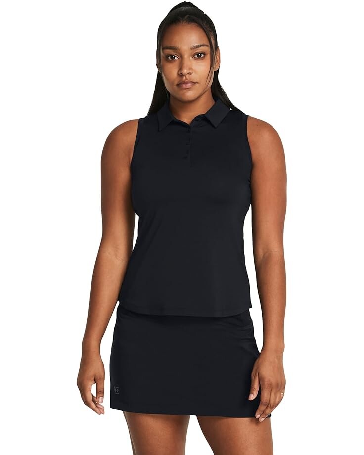 

Поло Under Armour Playoff Sleeveless, цвет Black/Black/Halo Gray