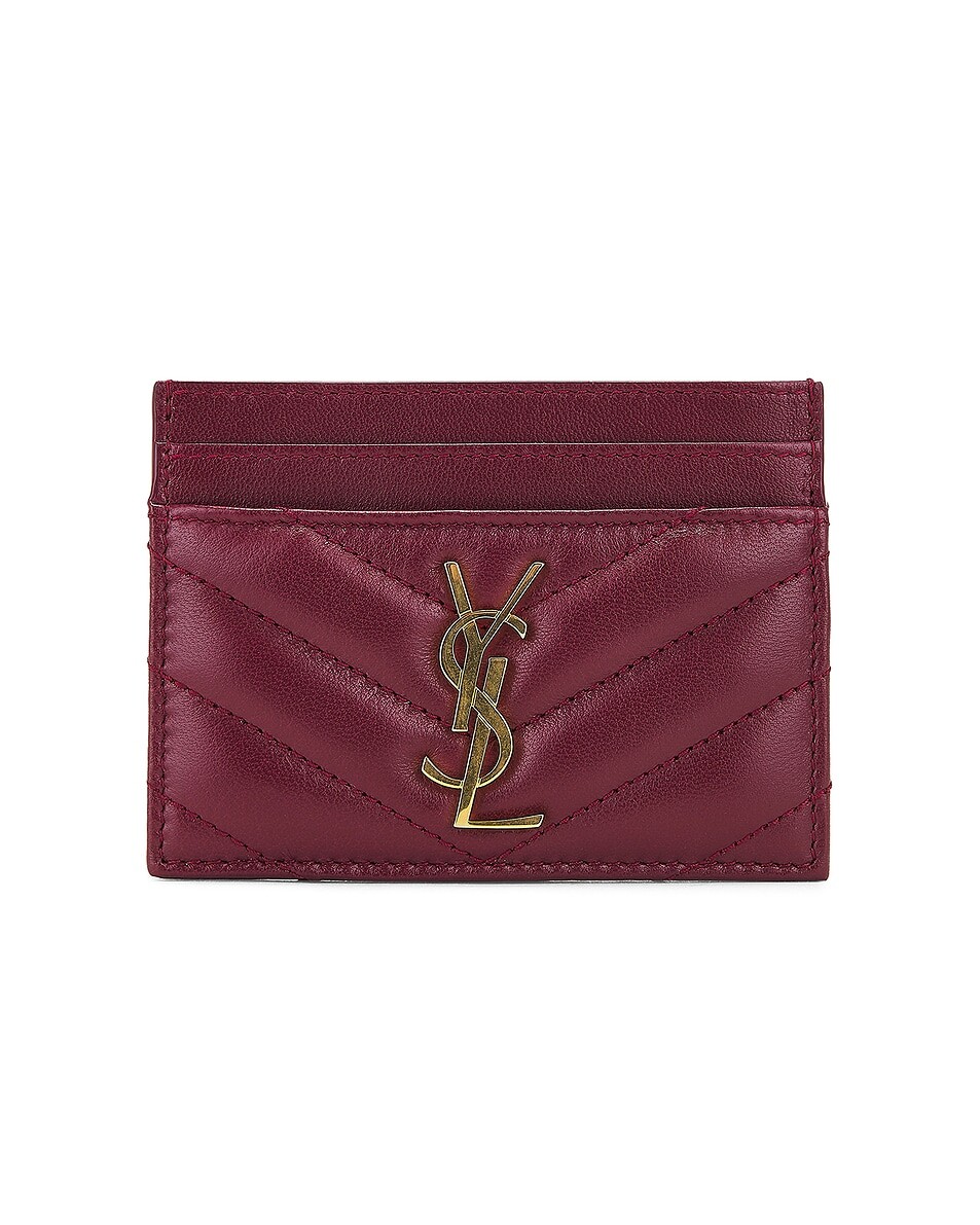 

Чехол для кредитной карты Saint Laurent, цвет Rouge Merlot