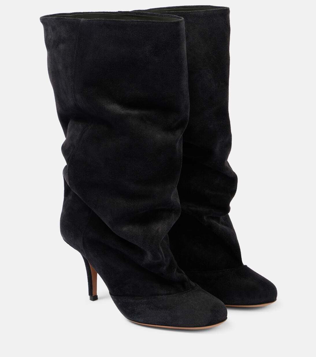 Замшевые сапоги Esther 75 Paris Texas, цвет off black
