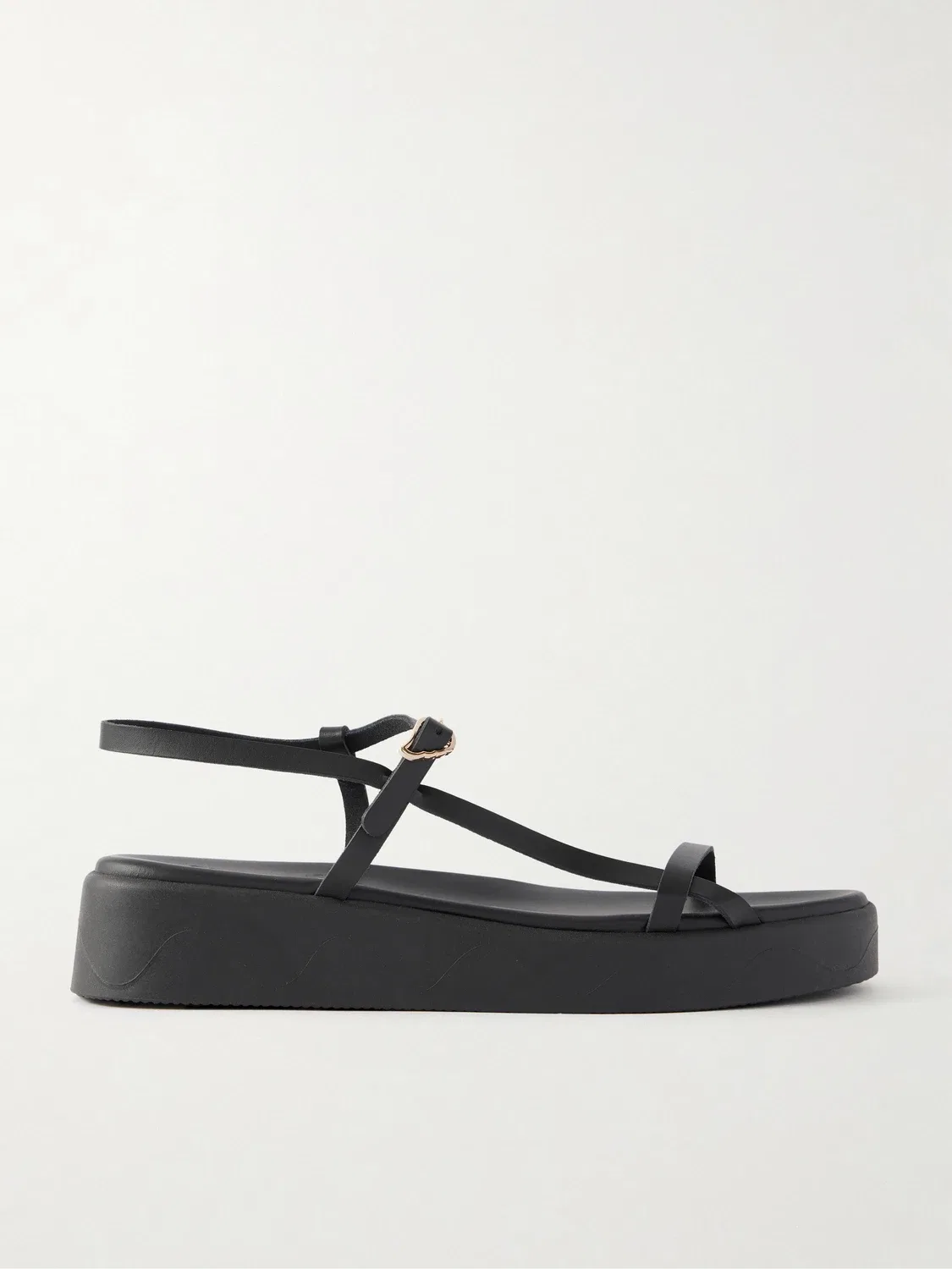 Сандалии на платформе кожаные Politia Ancient Greek Sandals, черный
