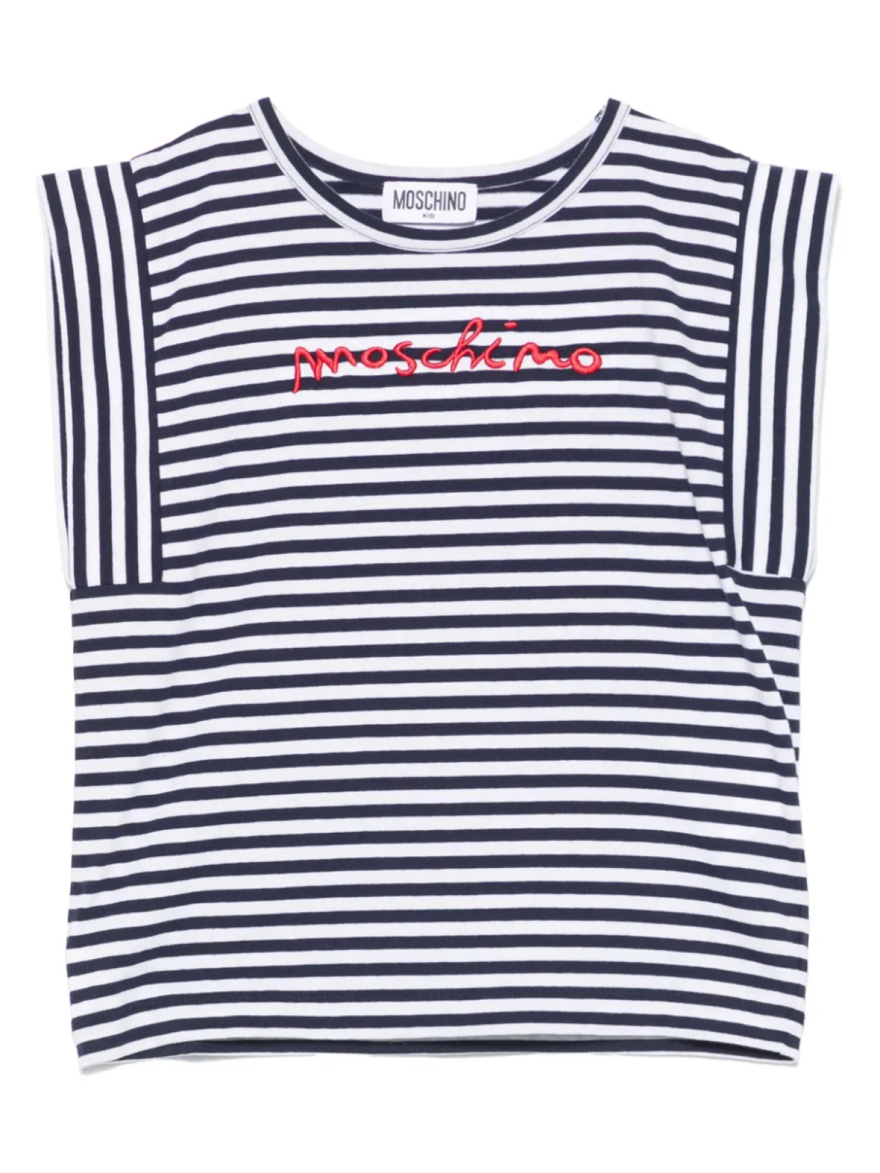 

Полосатая футболка Moschino Kids, синий