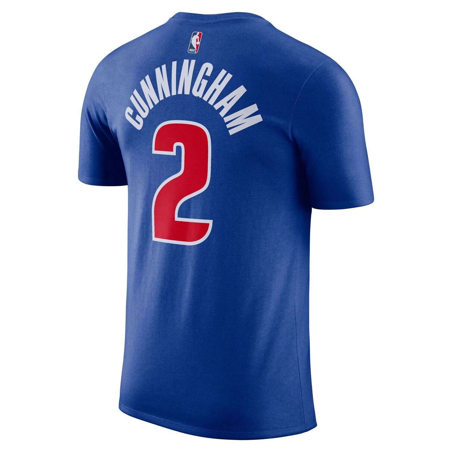 Мужская футболка Nike Cade Cunningham Blue Detroit Pistons Icon 2022/23 с именем и номером — фото 3