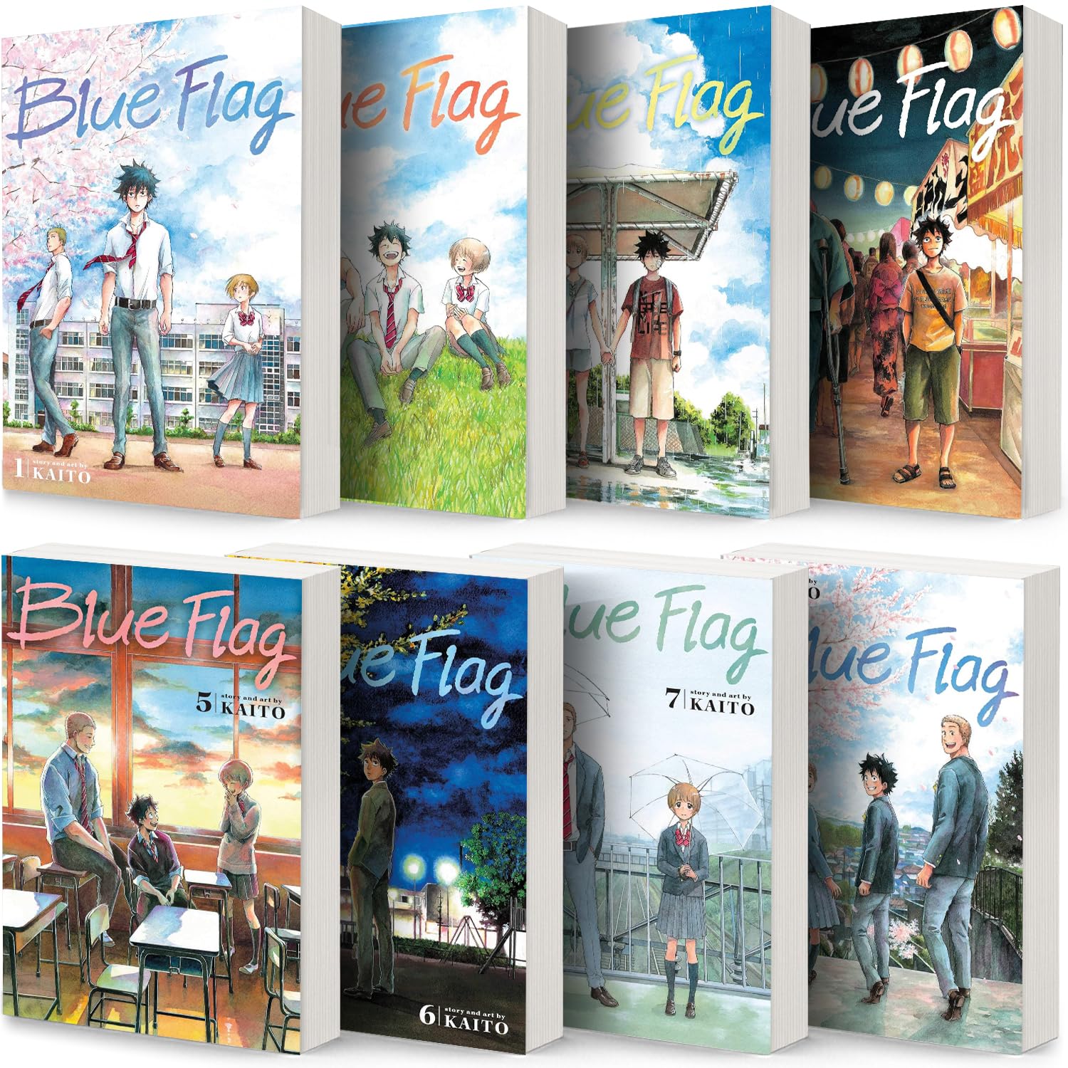 

Blue Flag Manga Complete 8-book Collection Set Vol 1-8 by KAITO (Viz Media)