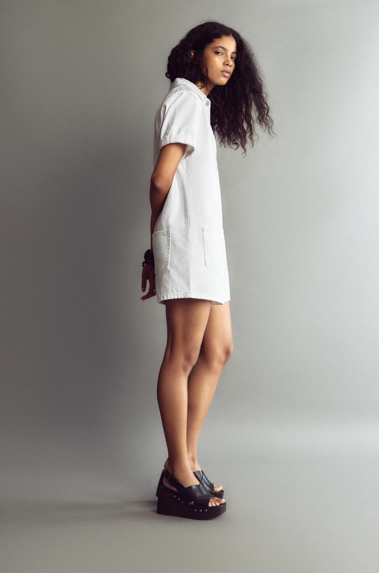 

Комбинезон с короткими рукавами Pull And Bear, белый