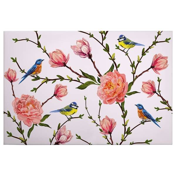 

Фреска A.S. Création Blumen und Vögel цвет pink/grün