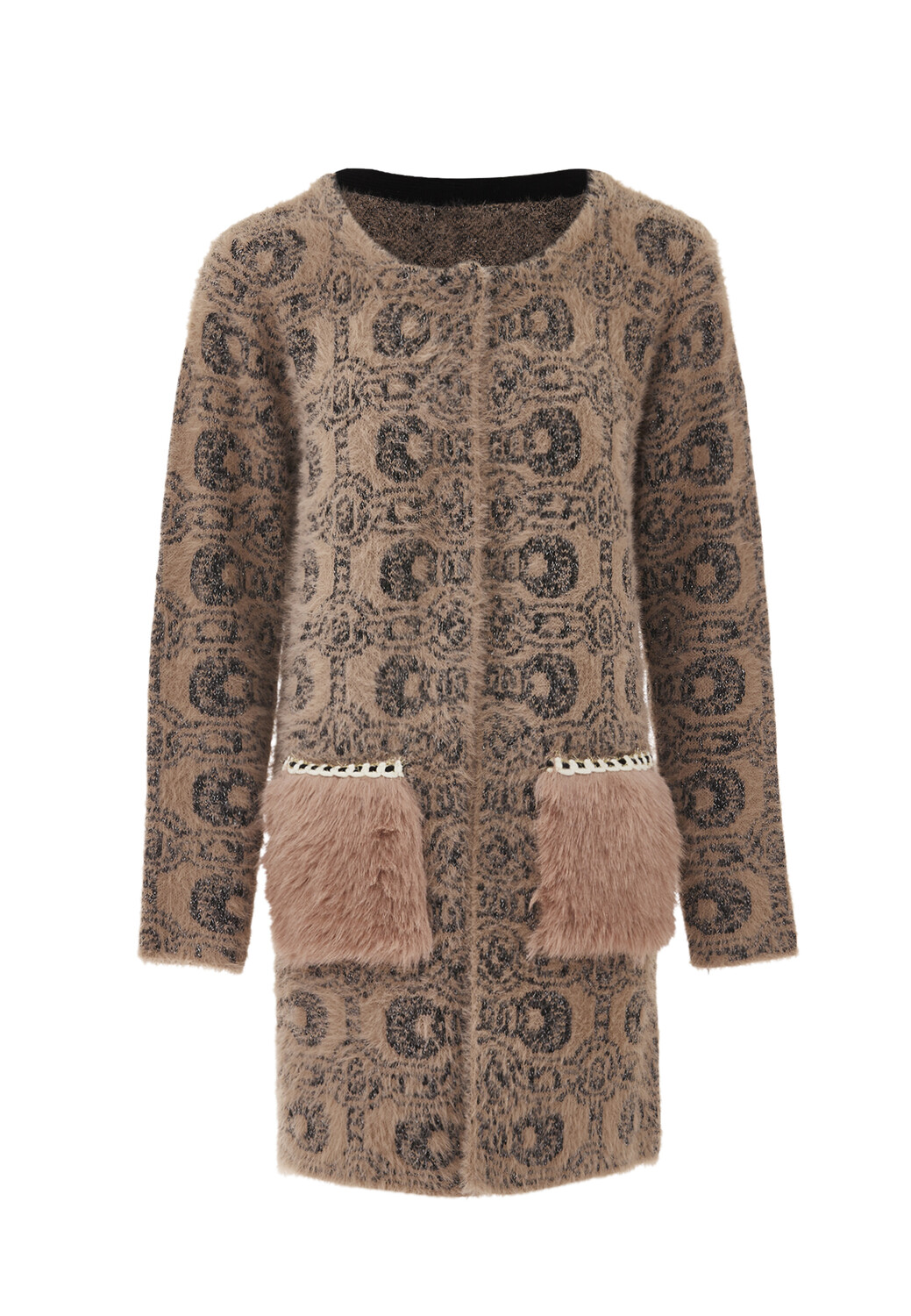 

Толстовка faina Strickjacke, темно-розовый черный