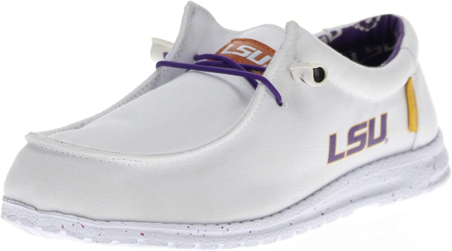 

Мужские слипоны из холщовой ткани Vaccari Nate NCAA, Удобная и легкая повседневная обувь, белый