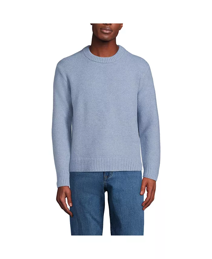 

Мужской оверсайз свитер с длинным рукавом Ultra Soft Lands' End, синий