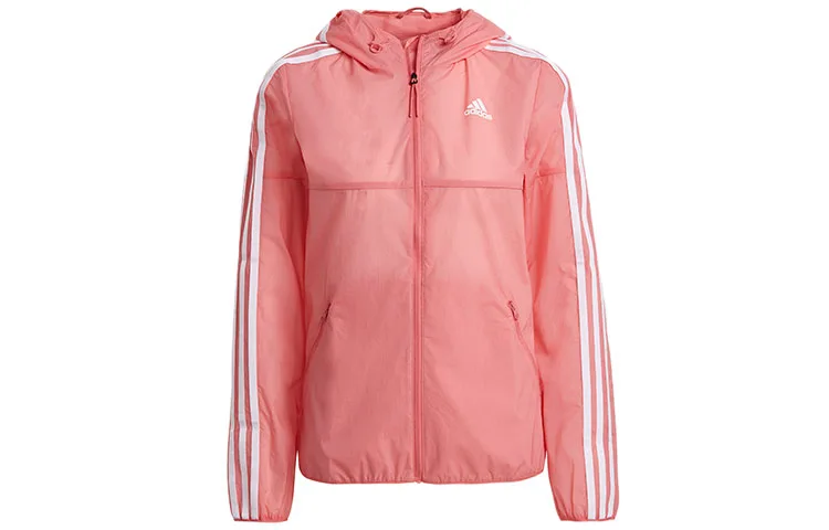 Adidas Куртка женская розово-красная с капюшоном