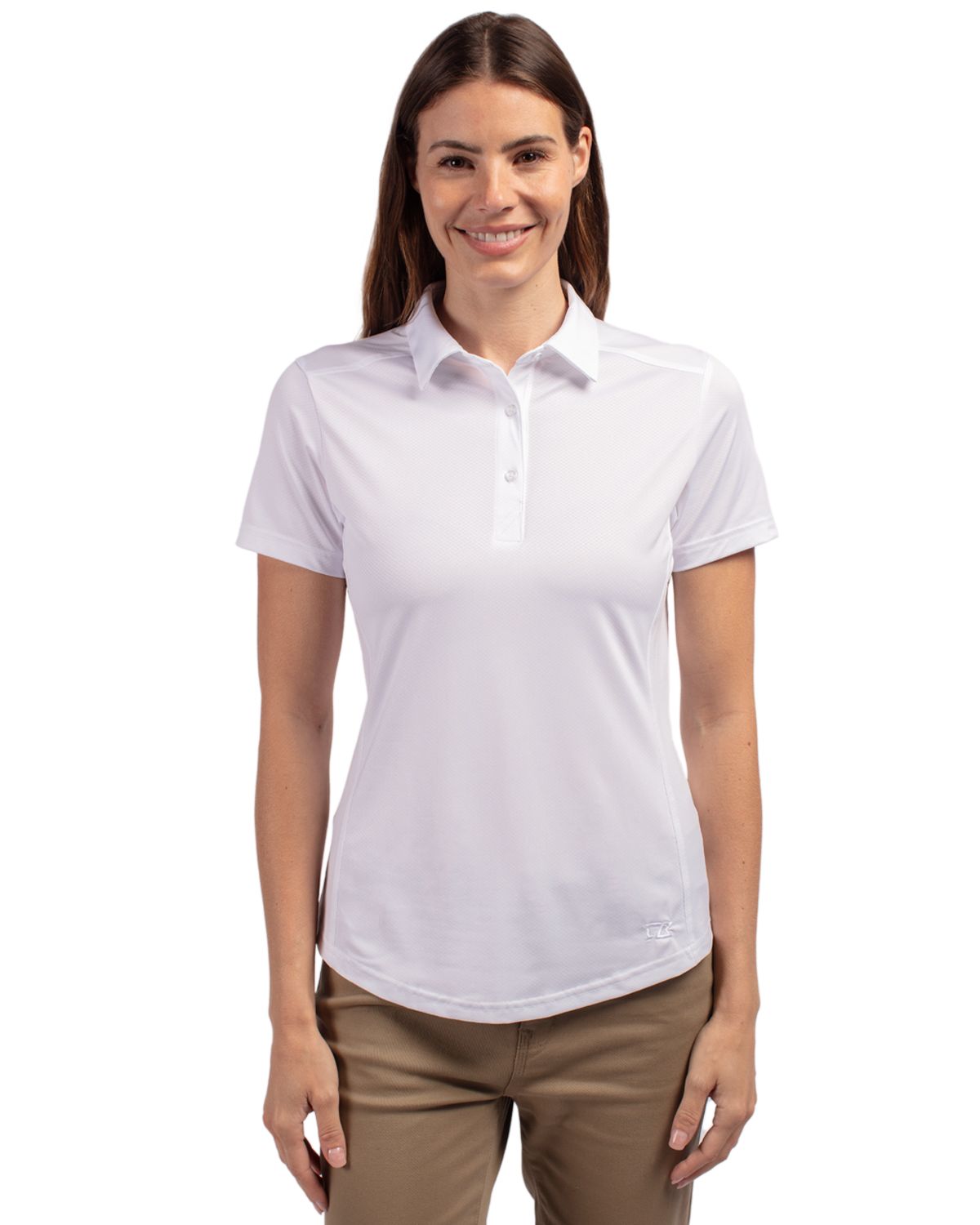 

Короткий рукав Женская поло Cutter & Buck Prospect Textured Stretch