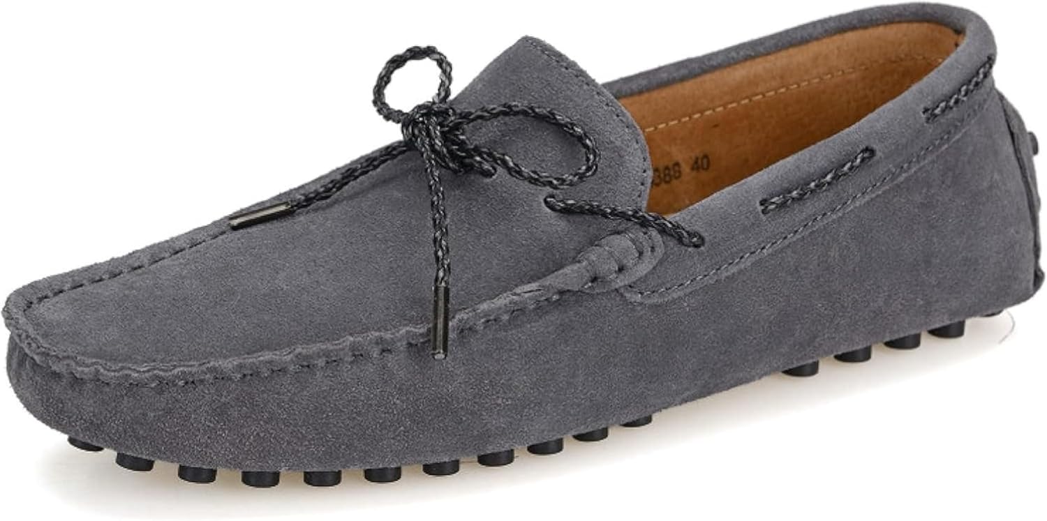 

Мужские повседневные пенни-лоферы, легкие плоские туфли, шнурованные прогулочные туфли Oxcowniu, серый