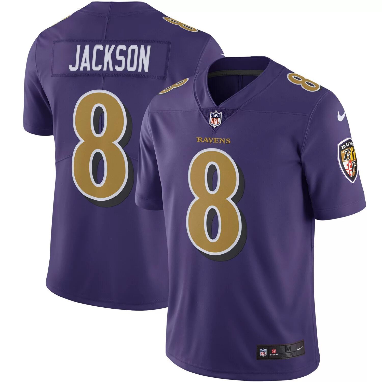 

Мужское джерси Lamar Jackson Purple Baltimore Ravens Color Rush Vapor Limited Nike