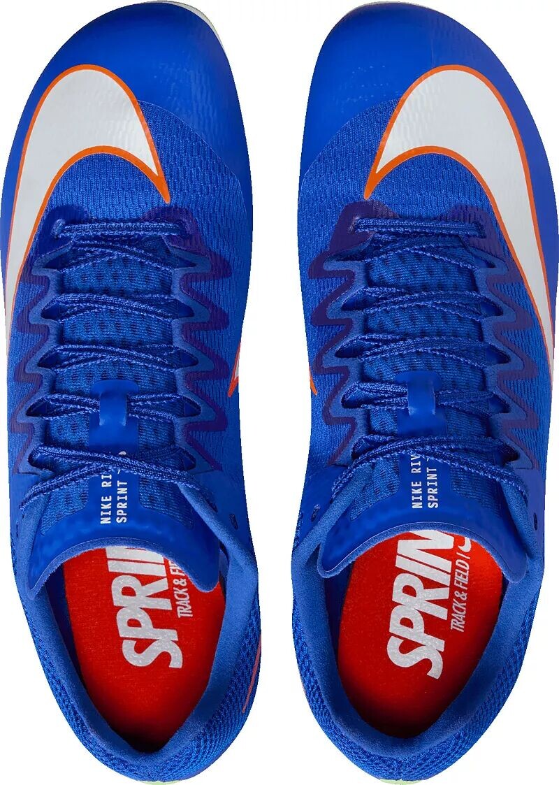 Легкоатлетические кроссовки Nike Zoom Rival для спринта, синий/белый — фото 4