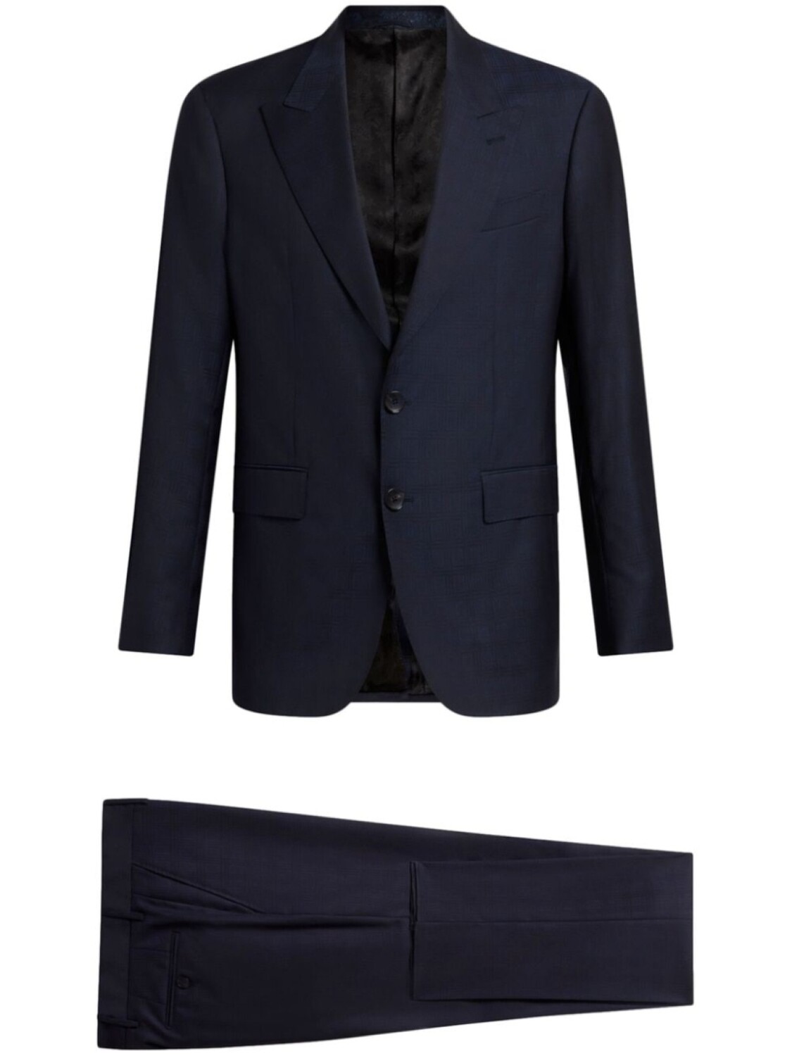 

Однобортный клетчатый костюм ETRO, синий