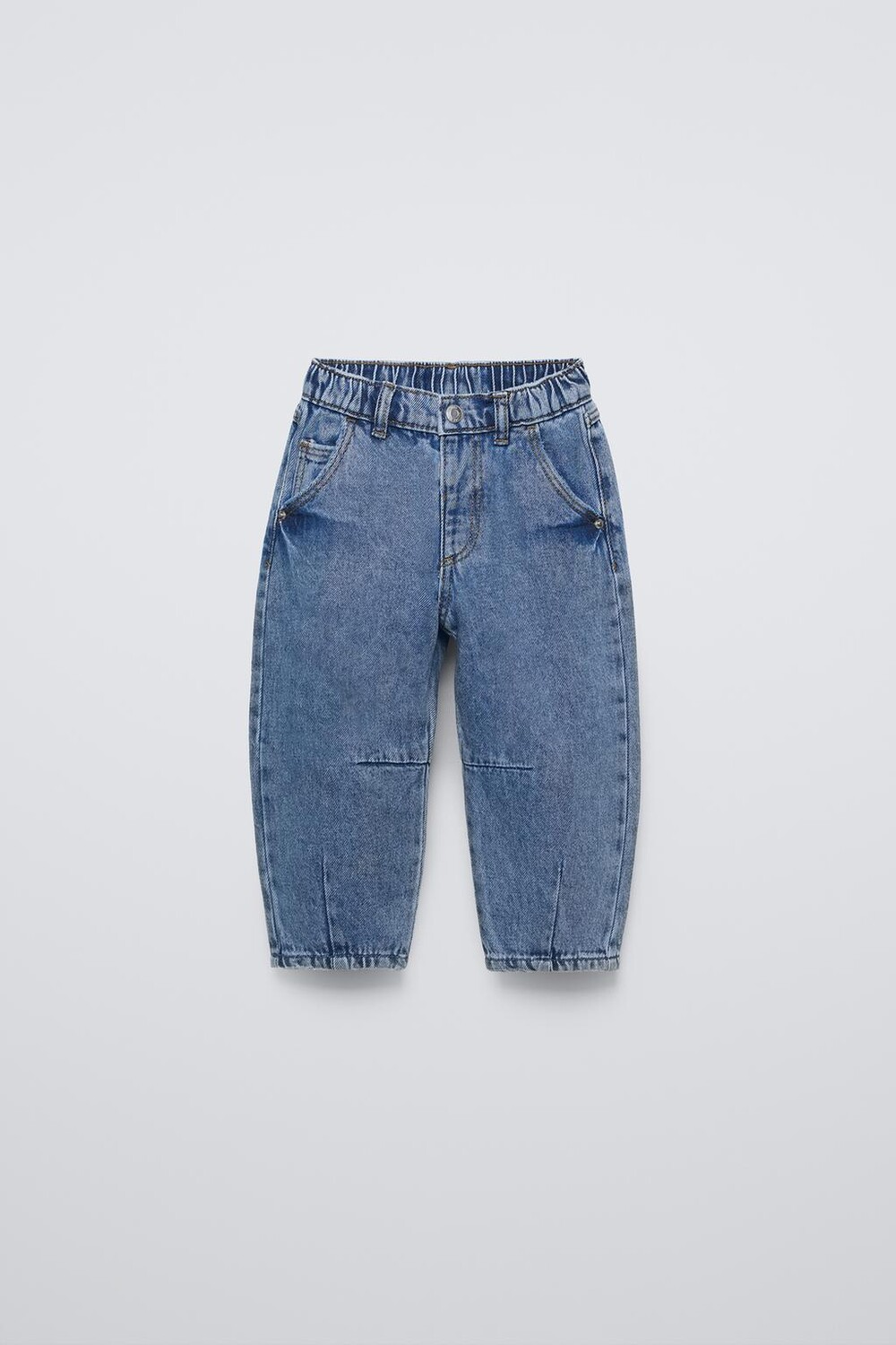 

Джинсы с кислотной поморкой ZARA, средне-синий