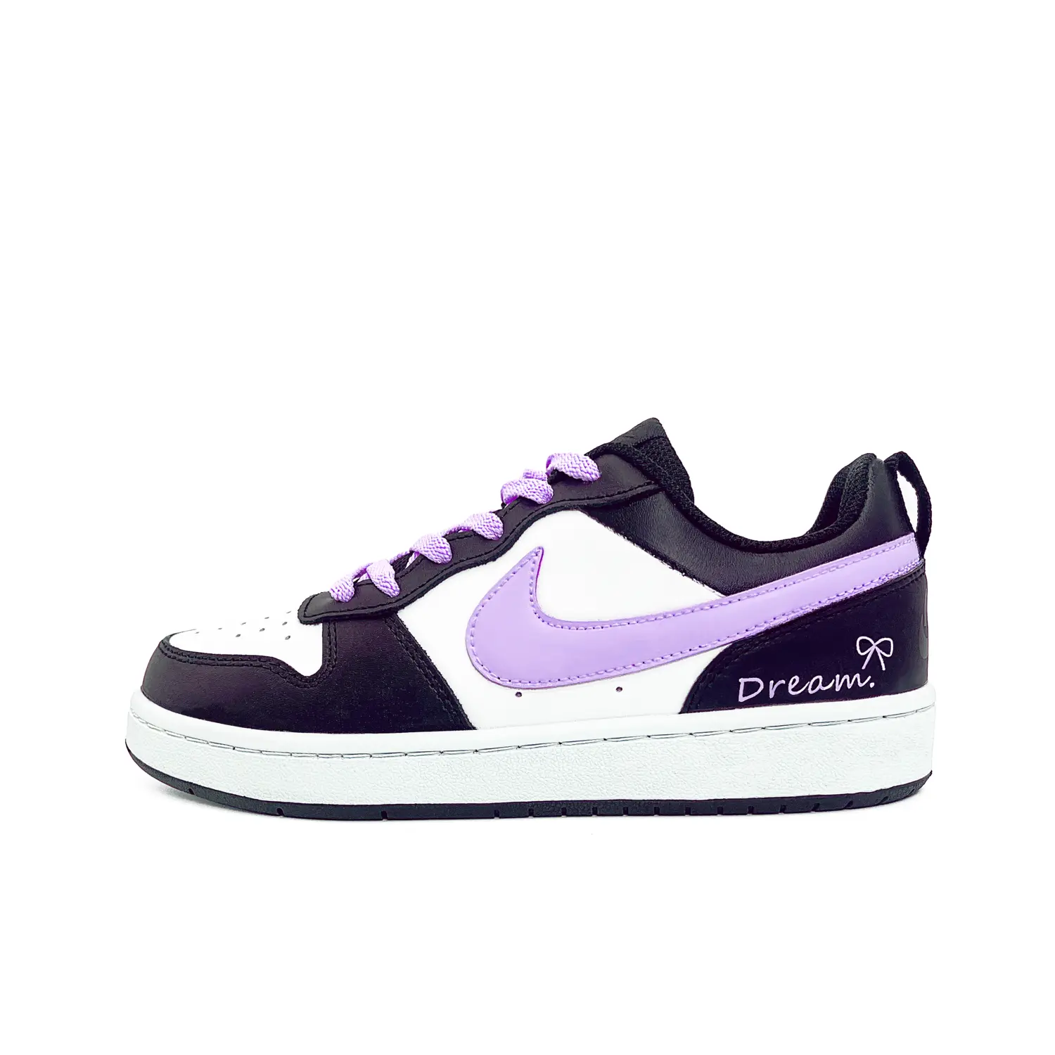 

Кроссовки для скейтборда Court Borough женские низкие черный/фиолетовый Nike