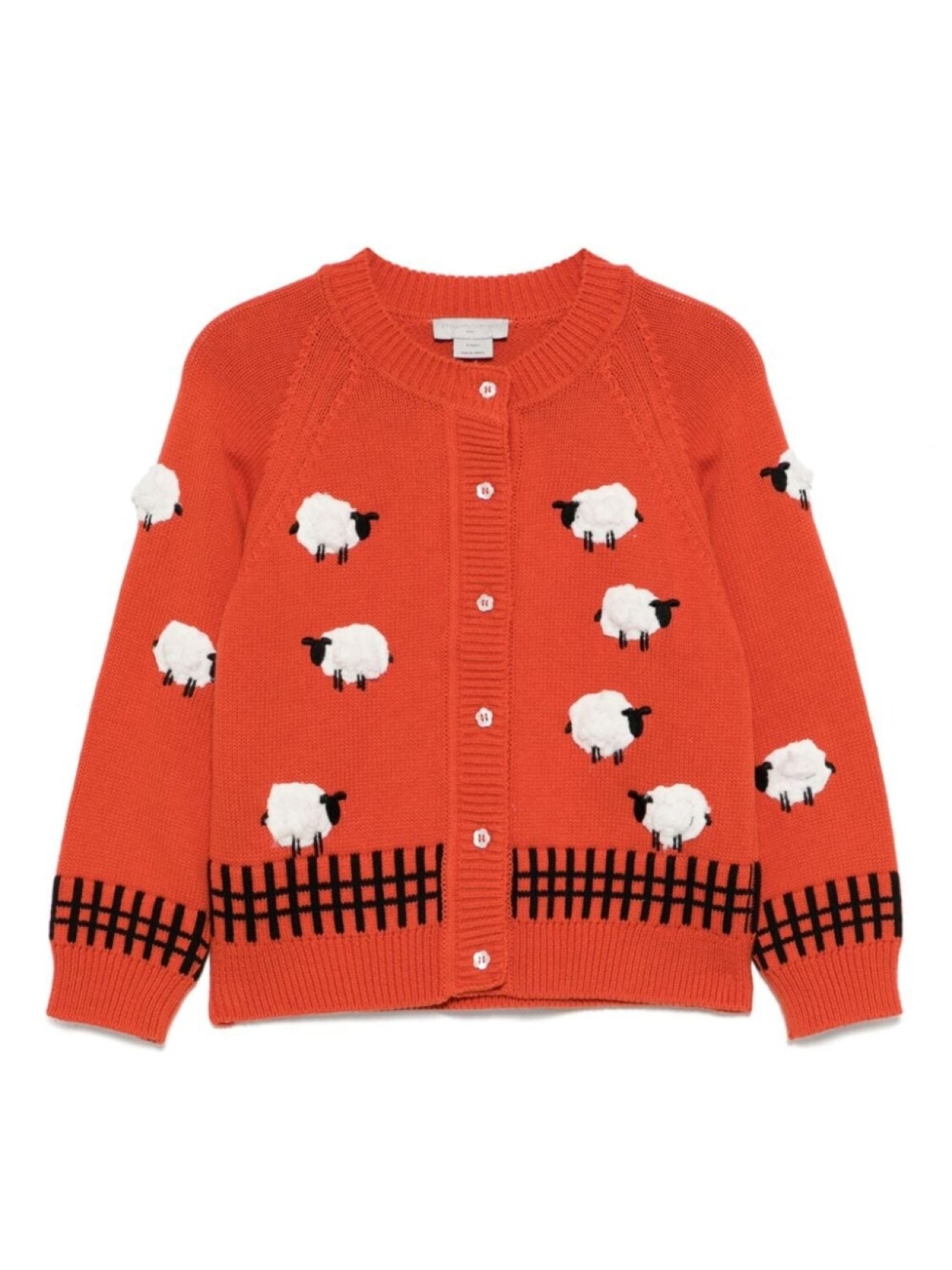 

Кардиган с вышивкой овцами Stella McCartney Kids, красный
