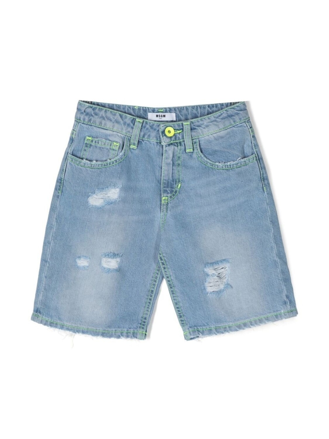 

MSGM Kids шорты с эффектом потертости, синий