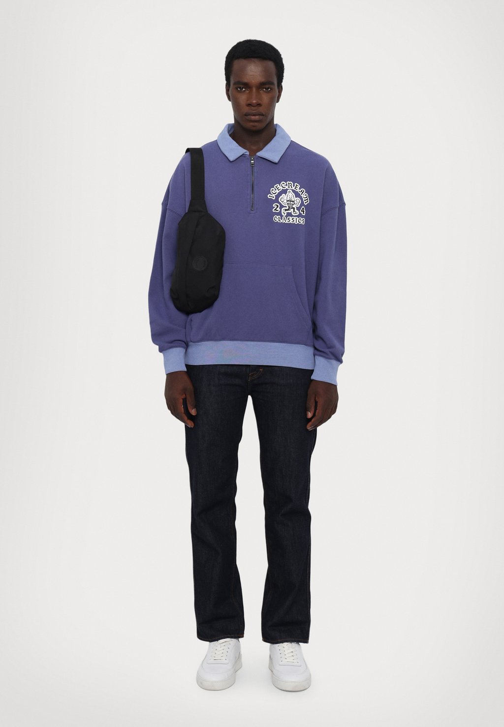 

Толстовка CONE MAN QUARTER ZIP Icecream, фиолетовый