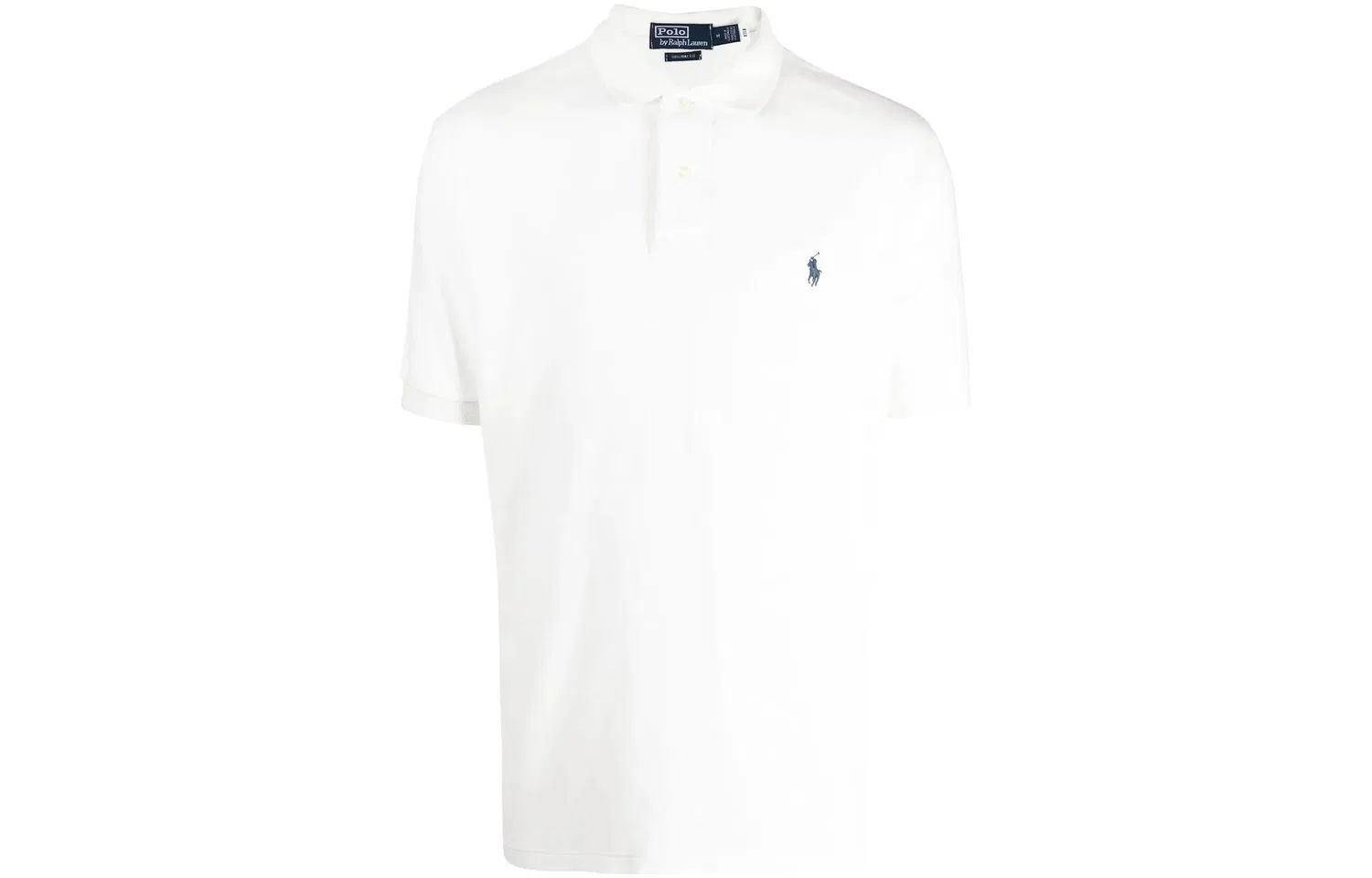 Поло Polo Ralph Lauren с вышитым логотипом белое