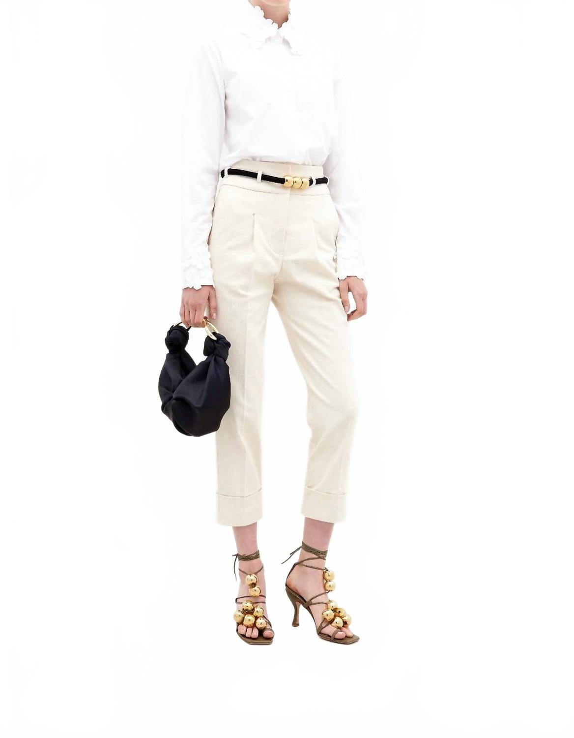 

Брюки Beryl укороченные бежевые Silvia Tcherassi