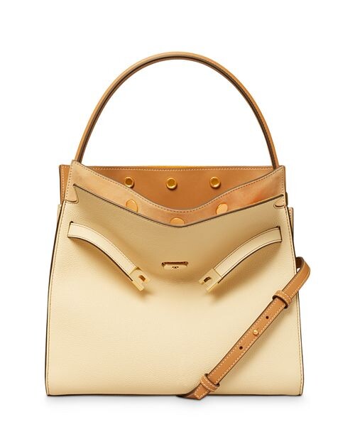 

Маленькая двойная сумка Lee Radziwill Tory Burch, цвет Tan/Beige