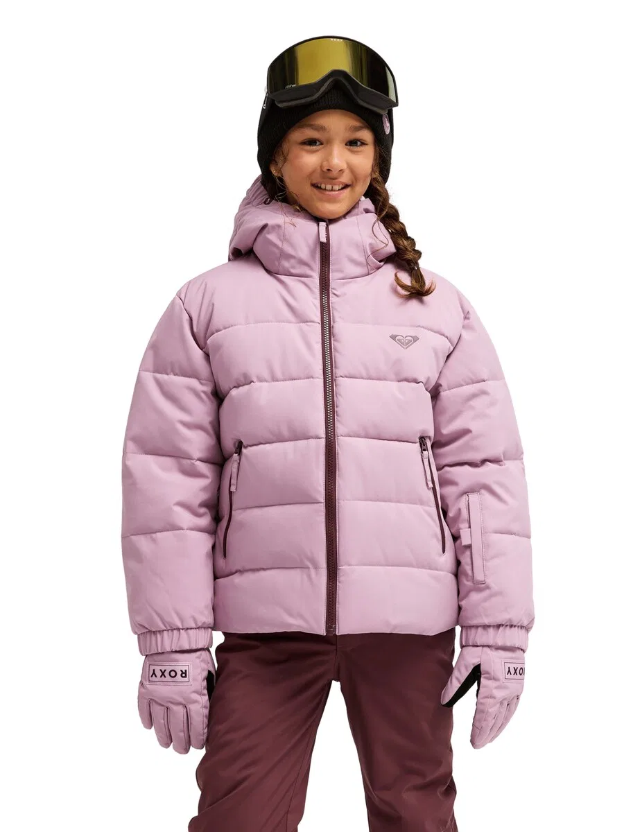 Спортивная куртка ROXY 'Snowyhill Puffy' сиреневого цвета