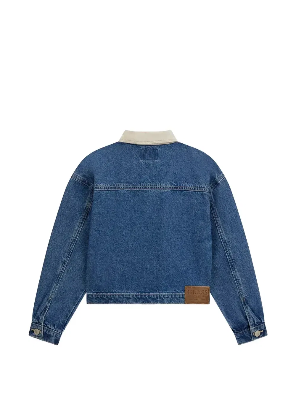 Джинсовая куртка с заклепками Guess Kids, синий — фото 2