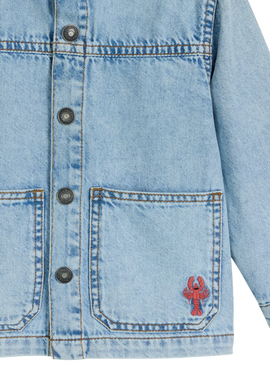 Джинсовая куртка из органического хлопка Marc O'Polo, light blue denim — фото 3