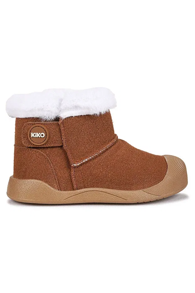 Детские ботинки для девочек на липучке Kiko Kids, Tan Color — фото 4