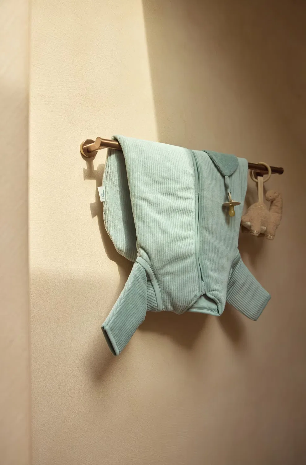 Спальный мешок со съемными рукавами, круглый Jollein, Rib/Sea Green