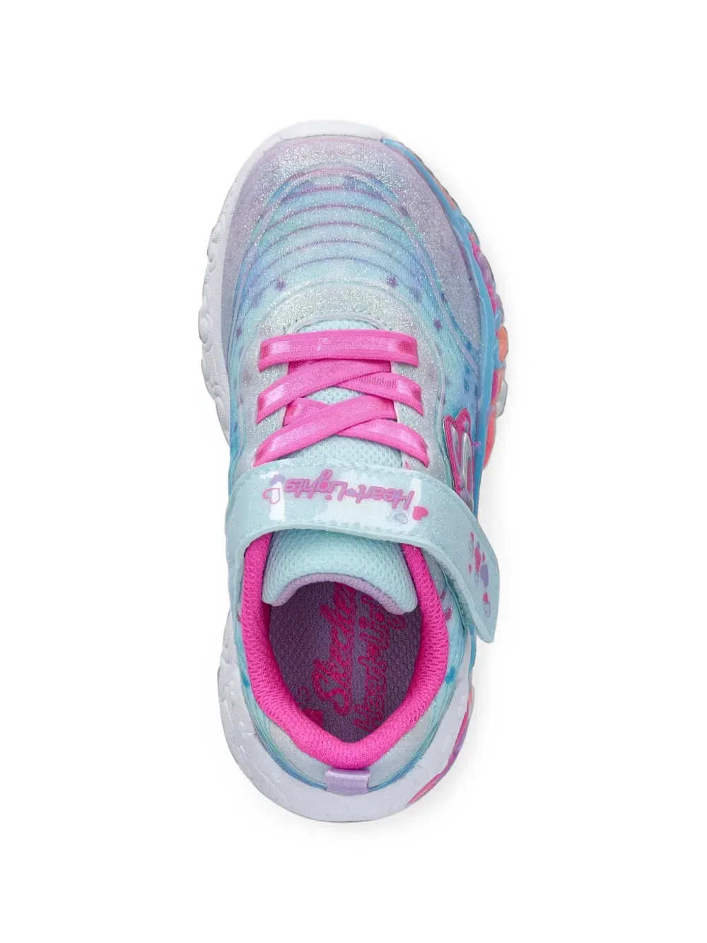 Кроссовки для девочки Eternal Heart Lights Skechers, голубой — фото 4