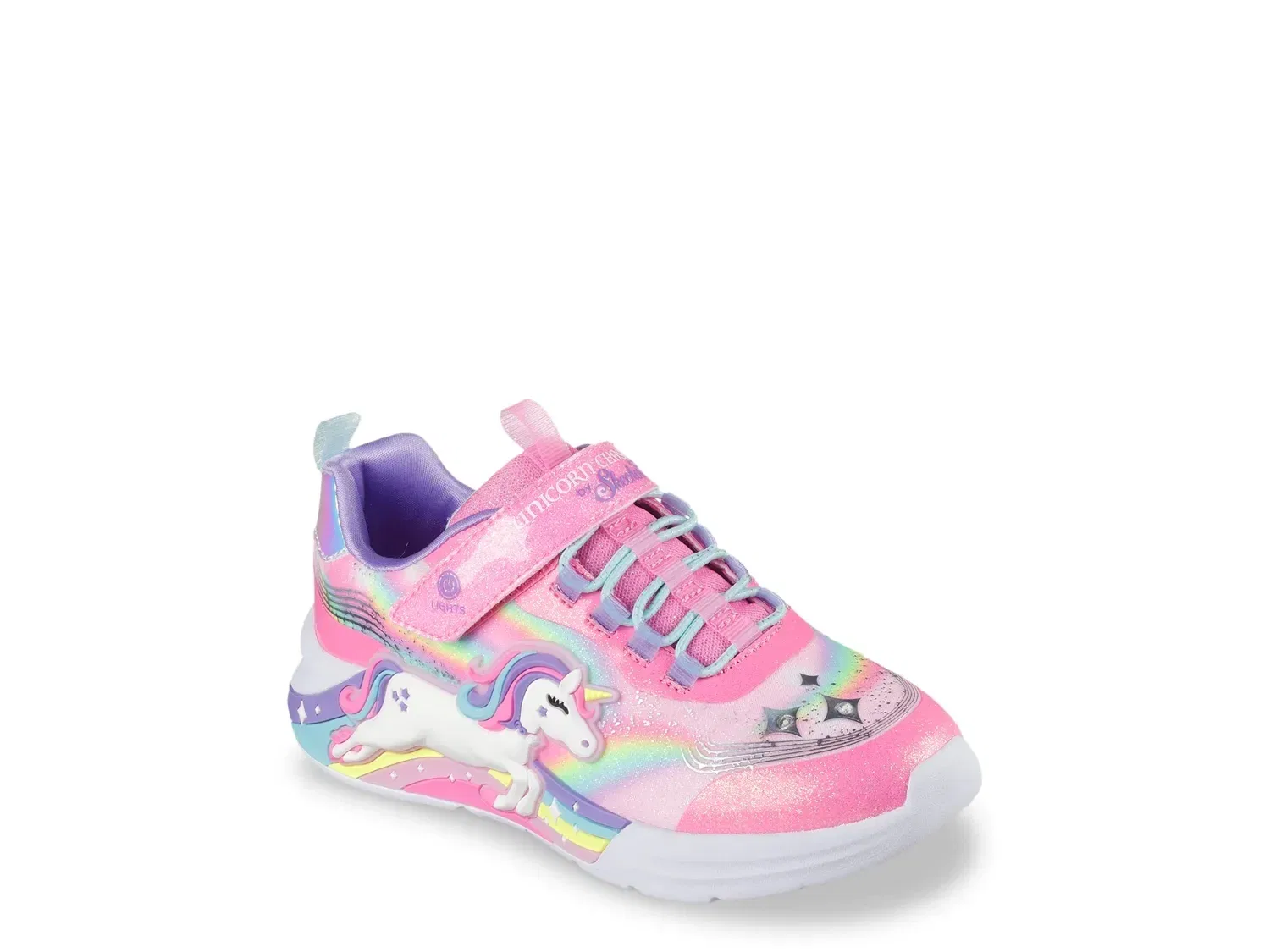 Кроссовки с подсветкой Unicorn Chaser, Skechers, светло-розовый