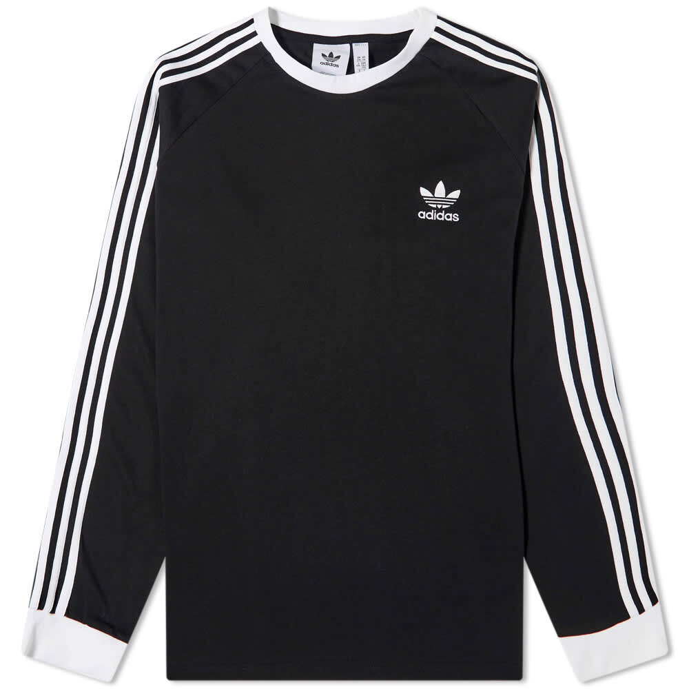 

Футболка с длинным рукавом Adidas Long Sleeve 3 Stripe, черный